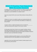 D322 IT Practice Test Questions With Accurate Answers