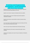 Scripting and Programming Foundations - D278 Questions with Accurate Answers