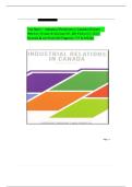 Test Bank &ndash; Industrial Relations in Canada &lpar;Robert Hebdon&comma; Brown & Walsworth&comma; 4th Edition&rpar; &vert; 2025 Revised & Verified &lpar;All Chapters&comma; T&sol;F & MCQs&rpar;