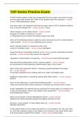 TAP Series Practice Exam- questions and answers&period;
