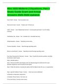 Mos 1023 Midterm 2 Equations&comma; Part 2 Study Guide Exam and Actual Answers 2025-2026 Updated&period;