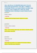 NSG 120 FINAL PATHOPHYSIOLOGY EXAM  UPDATED QUESTIONS AND 100&percnt; CORRECT  ANSWERS WITH A GUARANTEED A&plus;&vert;&vert; 2025-2026  LATEST AND COMPLETE UPDATE WITH  VERIFIED SOLUTIONS&vert;&vert; GUARANTEED PASS&excl;&excl;