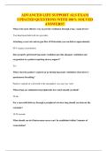 ADVANCED LIFE SUPPORT ALS EXAM UPDATED QUESTIONS WITH 100&percnt; SOLVED ANSWERS