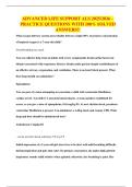 ADVANCED LIFE SUPPORT ALS 2025&sol;2026 &ndash; PRACTICE QUESTIONS WITH 100&percnt; SOLVED ANSWERS