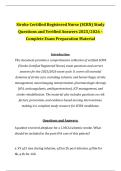 Stroke Certified Registered Nurse &lpar;SCRN&rpar; Study Questions and Verified Answers 2025&sol;2026 &ndash; Complete Exam Preparation Material