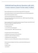 SEM580 Final Exam Review &ndash; Questions and Answers &lpar;Graded A&plus;&rpar;