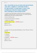 OEC CHAPTER 10 EXAM UPDATED QUESTIONS  AND 100&percnt; CORRECT ANSWERS WITH A  GUARANTEED A&plus;&vert;&vert; 2025-2026 LATEST AND  COMPLETE UPDATE WITH VERIFIED  SOLUTIONS&vert;&vert; GUARANTEED PASS&excl;&excl; 
