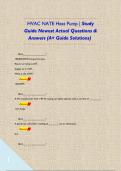 HVAC NATE Heat Pump &vert; Study Guide Newest Actual Questions & Answers &lpar;A&plus; Guide Solutions&rpar;&Tab;       
