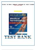Medical Terminology A Short Course 9th Edition by Davi Ellen Chabner Test Bank 2025 Edition All Chapters Complete Answers-- Solutions