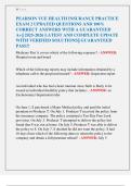 PEARSON VUE HEALTH INSURANCE PRACTICE  EXAM 2 UPDATED QUESTIONS AND 100&percnt;  CORRECT ANSWERS WITH A GUARANTEED  A&plus;&vert;&vert; 2025-2026 LATEST AND COMPLETE UPDATE  WITH VERIFIED SOLUTIONS&vert;&vert; GUARANTEED  PASS&excl;&excl;