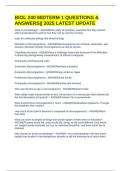 BIOL 240 MIDTERM 1 QUESTIONS & ANSWERS&vert;&vert; 2025 LATEST UPDATE