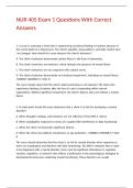 NUR 405 Exam 1 Questions With Correct Answers