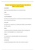 Oregon Aquatic Pest Control Practice Questions & 100&percnt; Correct Answers