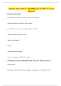 Aquatic pest control Exam Quizzes & 100&percnt; Correct Answers
