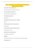 QAC Aquatic Pest Control Practice Questions & 100&percnt; Correct Answers