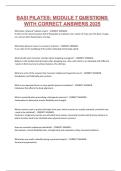 BASI PILATES&colon; MODULE 7 QUESTIONS WITH CORRECT ANSWERS 2025