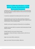 WGU C100 Vocabulary&comma; C100 Study Guide Questions With Accurate Answers