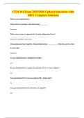 CEM 141 Exam 2025&sol;2026 Updated Questions with 100&percnt; Complete Solutions