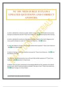 NU 185&colon; MED-SURGE II EXAM 4 UPDATED QUESTIONS AND CORRECT ANSWERS&period;