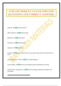 NUR 2392 MODULE 2 EXAM UPDATED QUESTIONS AND CORRECT ANSWERS&period;