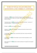NURS 537 FINAL EXAM UPDATED QUESTIONS AND CORRECT ANSWERS&period;