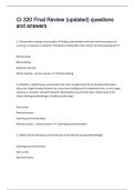 CI 320 Final Review &lpar;updated&rpar; questions and answers 