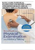 Bates&rsquo; Guide to Physical Examination and History Taking &ndash; 13th Edition by Lynn Bickley &vert; Test Bank &vert; ISBN 9781496398178