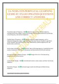 2A-NURS-3335-PERINATAL-LEARNING GUIDE-FC EXAM UPDATED QUESTIONS AND CORRECT ANSWERS&period;