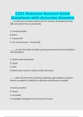 C201 Business Acumen Exam Questions with Accurate Answers