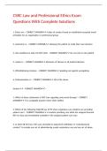 CSRC Law and Professional Ethics Exam Questions With Complete Solutions&period;