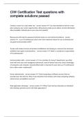 CIW Certification Test questions with complete solutions passed