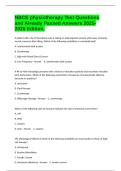 NBCE physiotherapy Test Questions and Already Passed Answers 2025-2026 Edition&period;