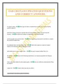 OAD 138 EXAM UPDATED QUESTIONS AND CORRECT ANSWERS&period;