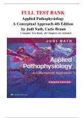TEST BANK Applied Pathophysiology A Conceptual Approach &lpar;4th Ed&rpar; by Judi Nath