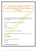 PHYSICS 165 MODULE 4 EXAM UPDATED QUESTIONS AND CORRECT ANSWERS&period;