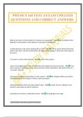 PHYSICS 160 TEST 4 EXAM UPDATED QUESTIONS AND CORRECT ANSWERS&period;
