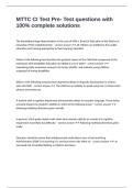 MTTC CI Test Pre- Test questions with 100&percnt; complete solutions
