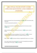 QBA FINAL EXAM STUDY GUIDE UPDATED QUESTIONS AND CORRECT ANSWERS&period;