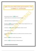 QBA EXAM UPDATED QUESTIONS AND CORRECT ANSWERS&period;