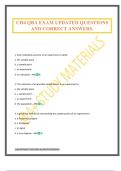 CH4 QBA EXAM UPDATED QUESTIONS AND CORRECT ANSWERS&period;