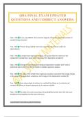 QBA FINAL EXAM UPDATED QUESTIONS AND CORRECT ANSWERS&period;