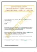 QISP INTRODUCTION COMPREHENSIVE EXAM UPDATED QUESTIONS AND CORRECT ANSWERS&period;