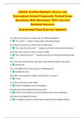 LEOCE Verified Multiple Choice and  Conceptual Actual Frequently Tested Exam  Questions With Reviewed 100&percnt; Correct  Detailed Answers   Guaranteed Pass&excl;&excl;Current Update&excl;&excl; 