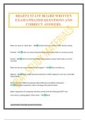 RDAEF2 STATE BOARD WRITTEN EXAM UPDATED QUESTIONS AND CORRECT ANSWERS&period;