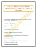 RDAEF2 WRITTEN TEST EXAM UPDATED QUESTIONS AND CORRECT ANSWERS&period;