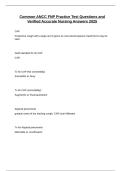 Common ANCC FNP Practice Test Questions and Verified Accurate Nursing Answers 2025