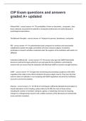 CIP Exam questions and answers graded A&plus; updated