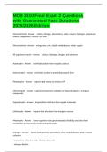 MCB 2610 Final Exam 2 Questions with Guaranteed Pass Solutions 2025&sol;2026 Edition&period;