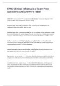 EPIC Clinical Informatics Exam Prep questions and answers rated