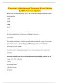 Wastewater collections and Treatment Exam Quizzes & 100&percnt; Correct Answers
